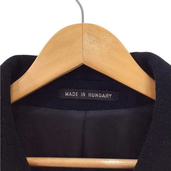 Alfani Macys Men’s Store Black Wool Cashmere Long Coat - Picture 6 of 9